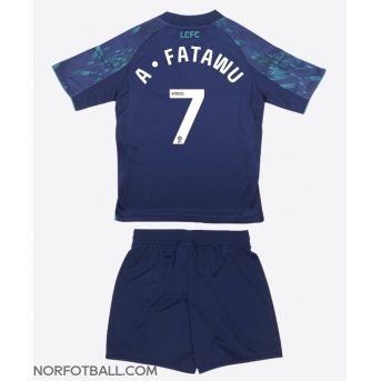 Billige Fotballdrakt Leicester City Issahaku Fatawu #7 Replika Bortedraktsett Barn 2025-26 Kortermet (med bukser)